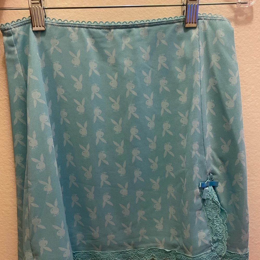 PLAYBOY Blue Skirt with Bunny Design